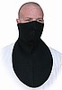 Solid Black with Neoprene Neck Shield, Half Face Mask